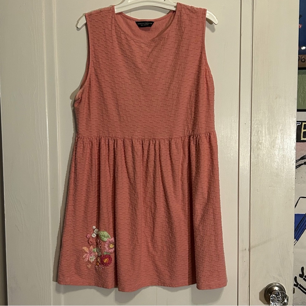 Dorothy Perkins Pink Sleeveless SunDress with embroidery women’s size 20